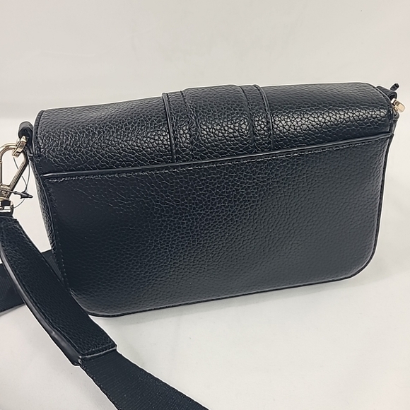 NWT DKNY Maxxe Mini Flap Crossbody Bag Black Gold Hardware 7.5"x5" RETAIL $139 - Picture 5 of 10